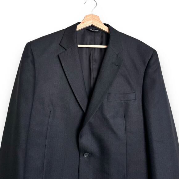 Jos. A. Bank Black Silk Camel Hair Herringbone Two Button Blazer Men's Size 42R - Picture 3 of 13